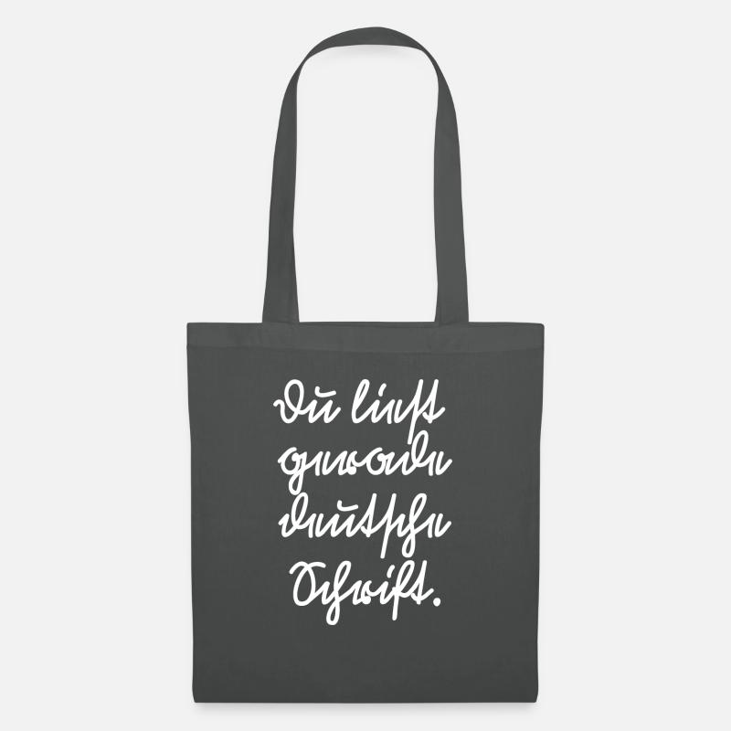 Du liest gerade deutsche Schrift - Stoffbeutel - Graphite