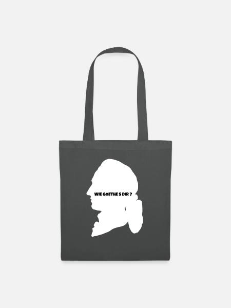wie goethe - Stoffbeutel - Graphite