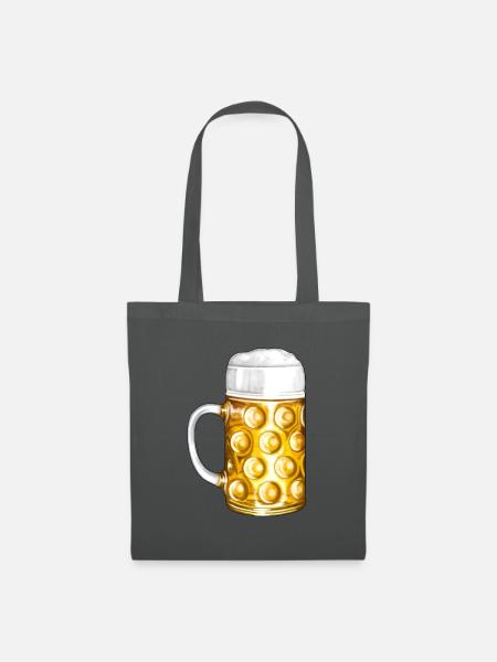 Bier Bierkrug Bierzelt Illustration - Stoffbeutel - Graphite