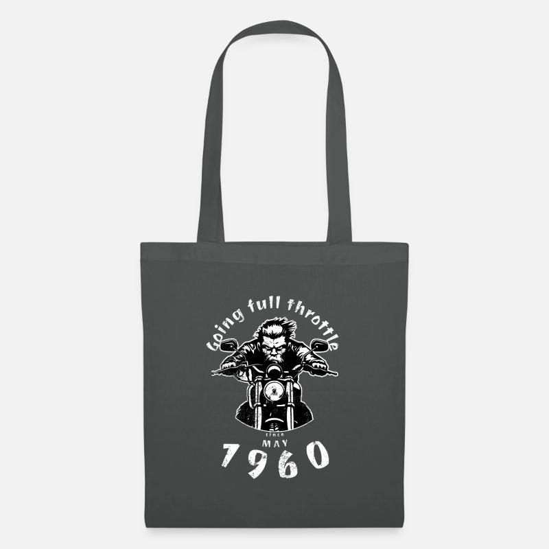 65. Geburtstag Going full throttle since 05/1960 - Stoffbeutel - Graphite
