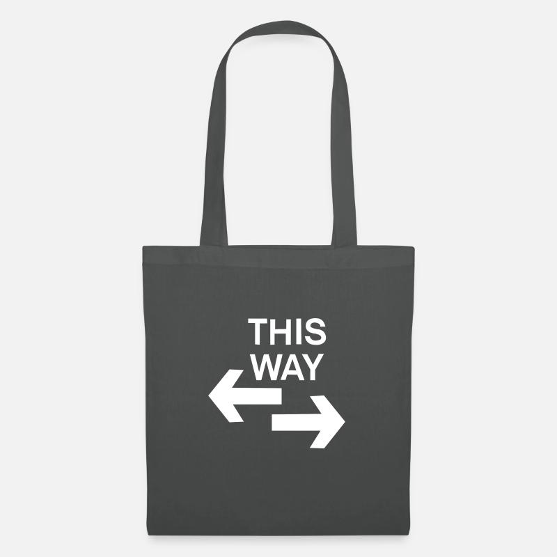 this way - voller Durchblick - Shirt - Stoffbeutel - Graphite
