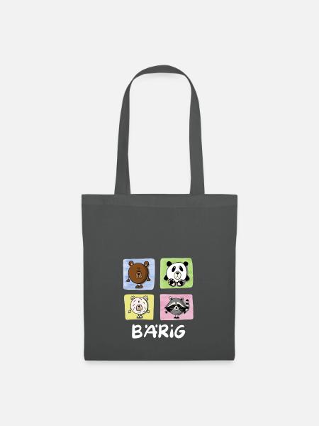 Bären Bärig - Stoffbeutel - Graphite