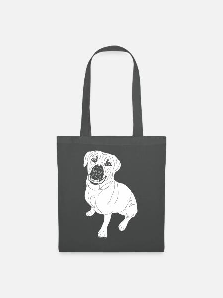 Bullmastiff Mix - Stoffbeutel - Graphite