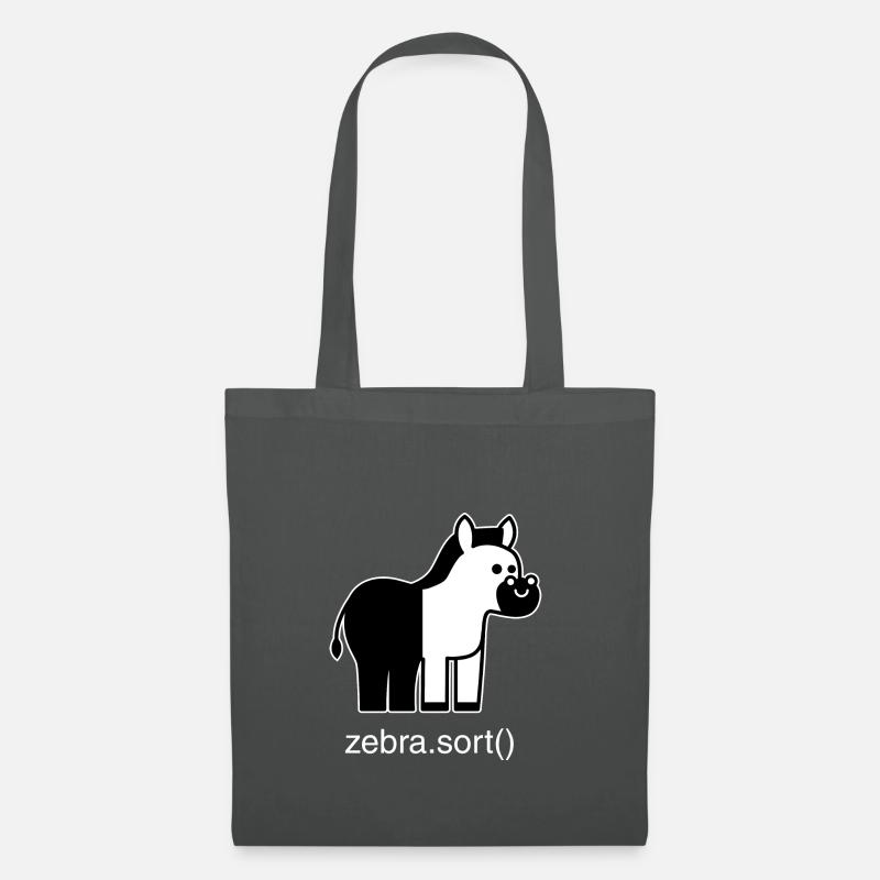 Sortiertes Zebra - Stoffbeutel - Graphite
