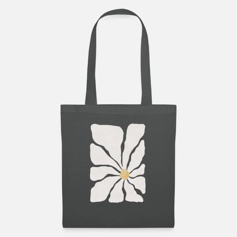vintage Gänseblümchen - Stoffbeutel - Graphite