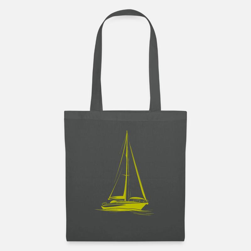 Segelboot - Stoffbeutel - Graphite