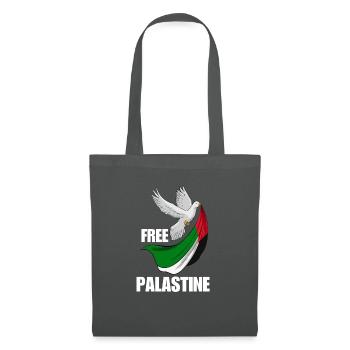 Free Palestine Design – Statement for Peace - Tote Bag - graphite grey - Front