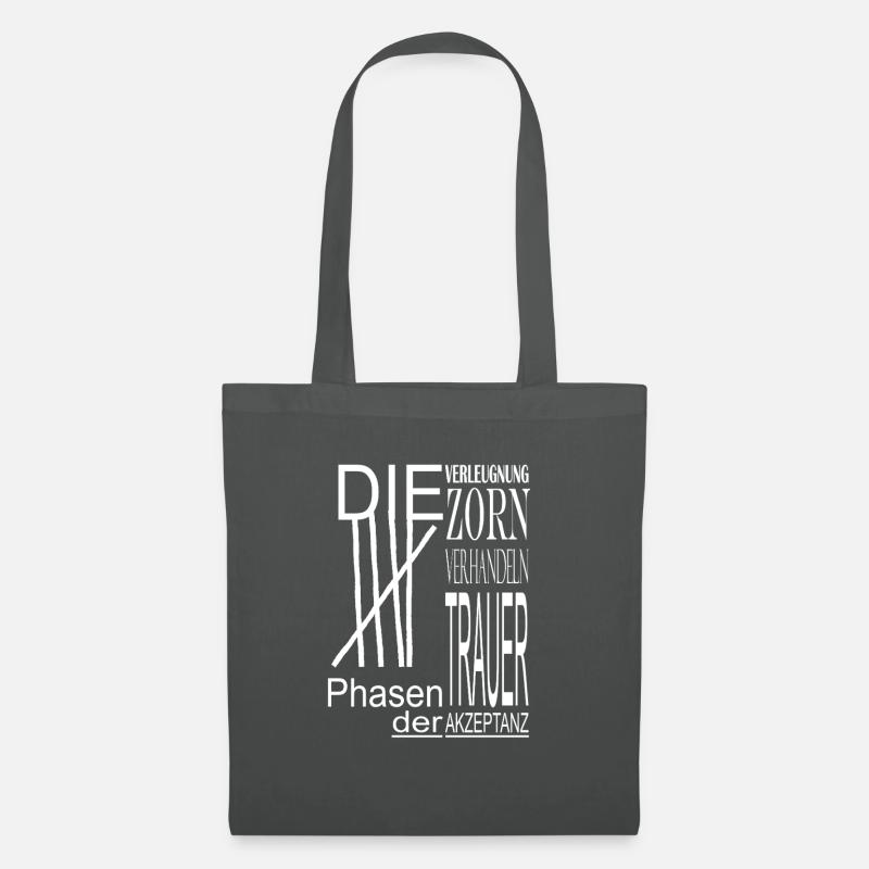 5 phasen der Akzeptanz dunkel - Stoffbeutel - Graphite