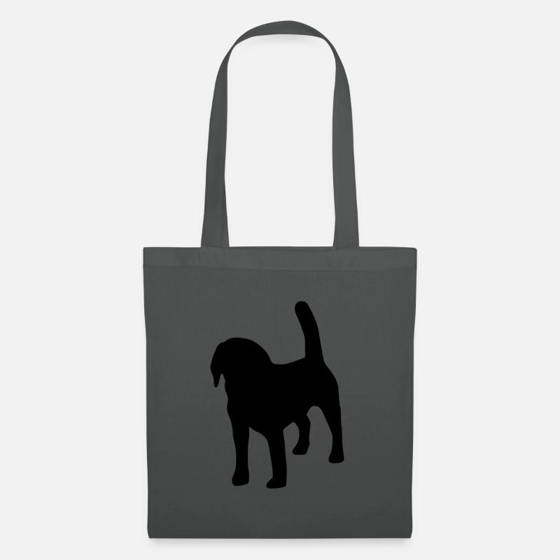 Beagle Silhouette - Stoffbeutel - Graphite