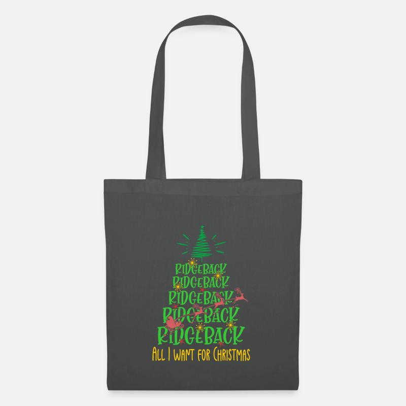 Ridgeback Hund Weihnachten Hunderasse - Stoffbeutel - Graphite
