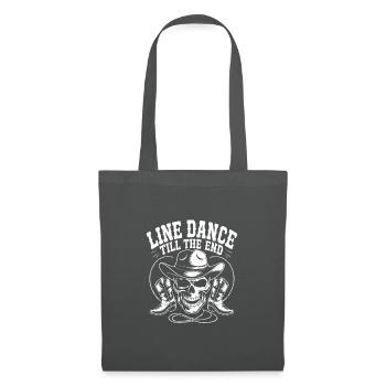 Line Dance Skull with Stetson and Boots and Lasso - Tote Bag - graphite grey - Front