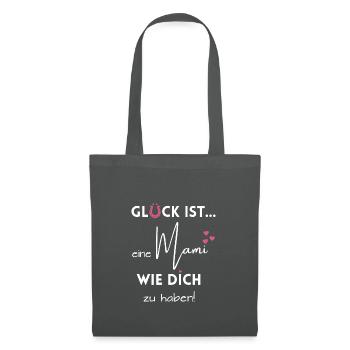 liebevolles Geschenk für die Mami zum Muttertag - Stoffbeutel - Graphite - Vorne