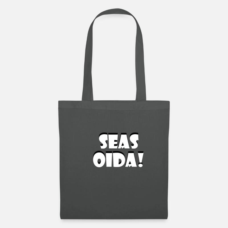 Seas Oida! | Schwarz Weiß - Stoffbeutel - Graphite