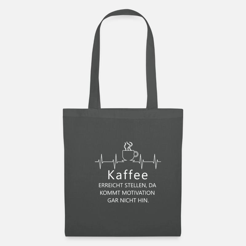 Kaffee erreicht Stellen - Stoffbeutel - Graphite