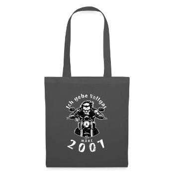 18ème anniversaire Je tourne à plein régime depuis 03/2007 - Sac en tissu - gris graphite - Devant