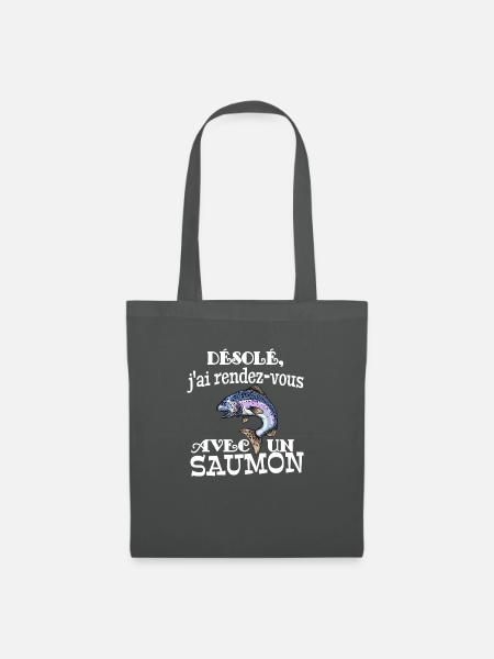 j'ai rendez vous avec un saumon - Sac en tissu - gris graphite
