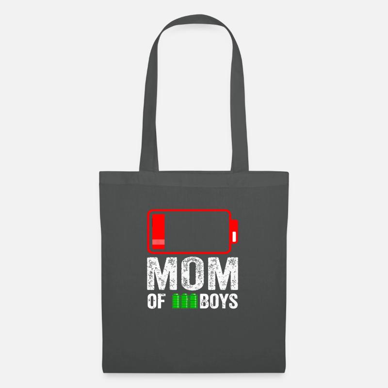 Mutter von 3 Jungen Geschenk vom Sohn Muttertag Geburtstag - Stoffbeutel - Graphite
