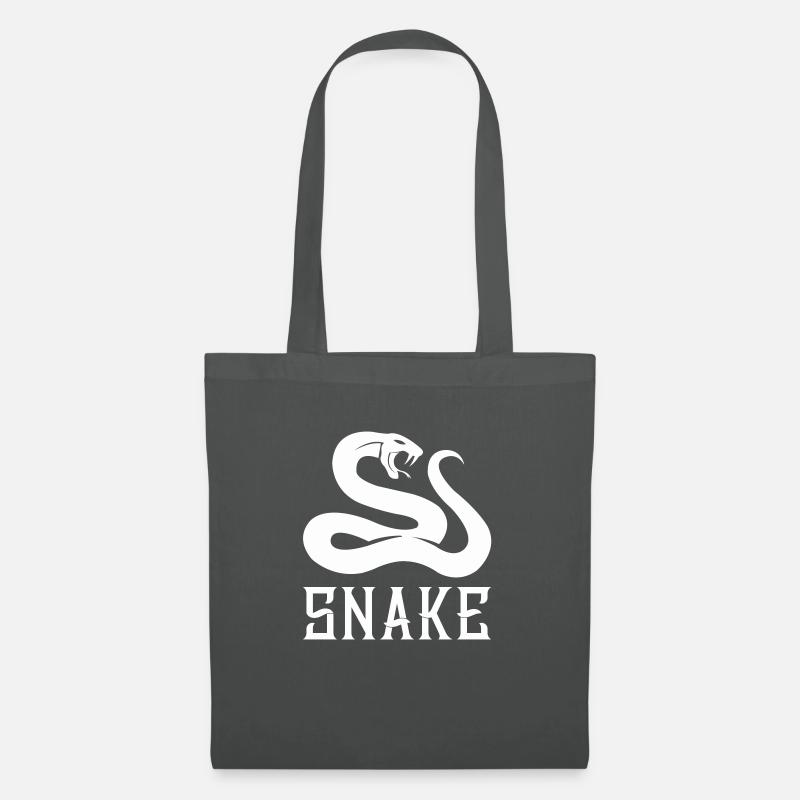 snake white - Stoffbeutel - Graphite