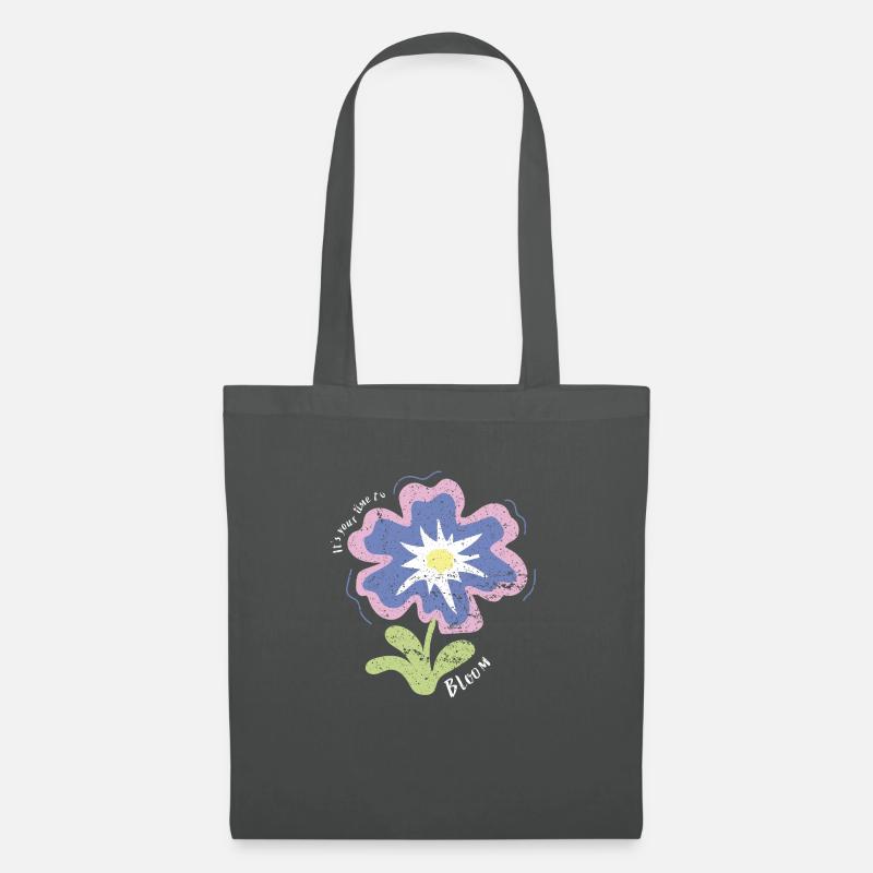 Its your time to bloom - Stoffbeutel - Graphite