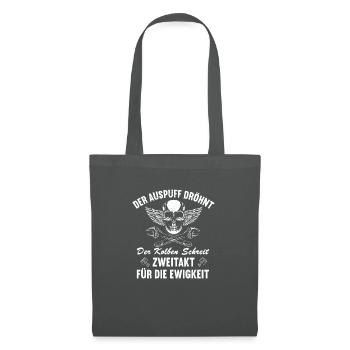 Der Auspuff dröhnt, der Kolben schreit... S50 S51 - Stoffbeutel - Graphite - Vorne