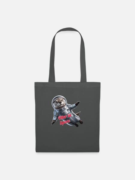 Otter in Space - Stoffbeutel - Graphite