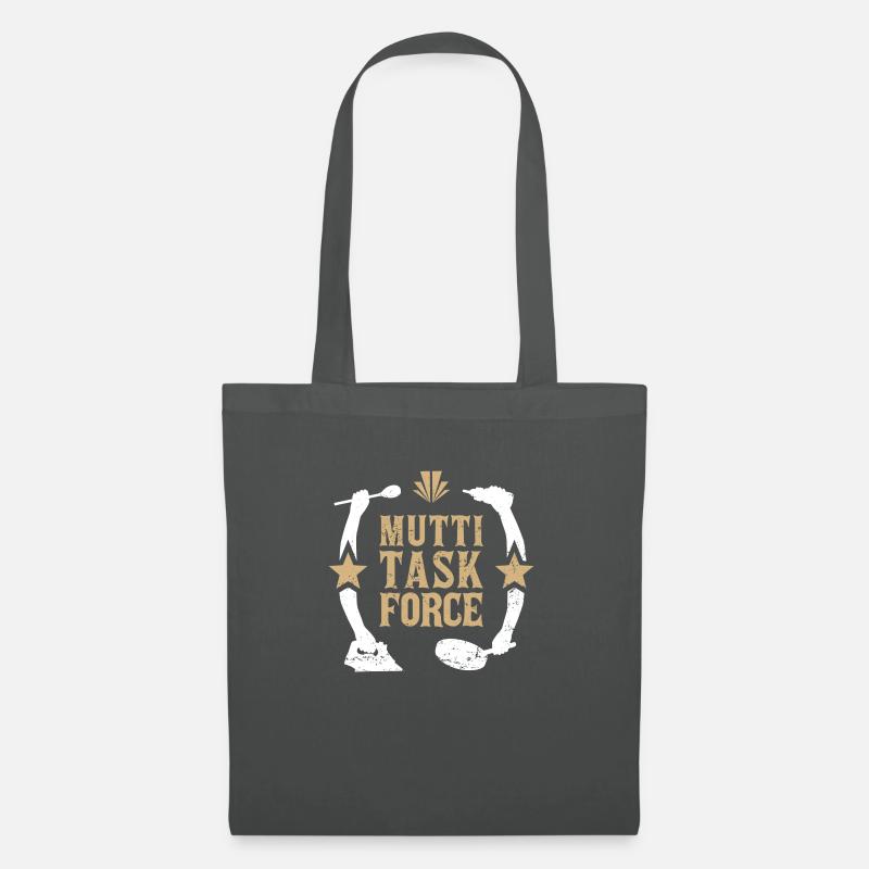 Mutter Multitasking Haushalt Mama Muttitasking - Stoffbeutel - Graphite