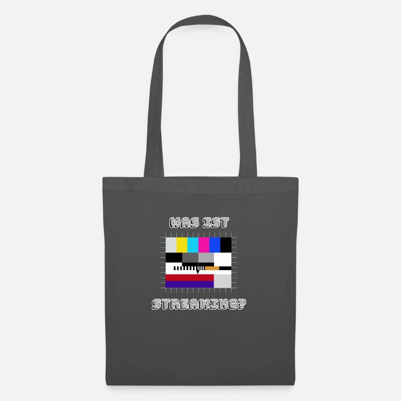 Streaming in den 80ern - hörst du den Piepton? - Stoffbeutel - Graphite
