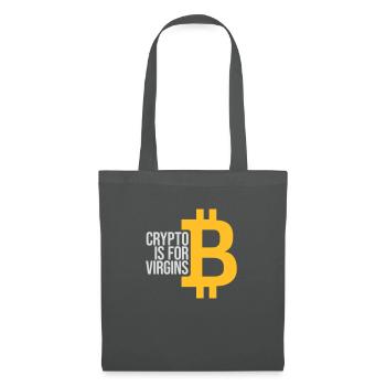 crypto is for virgins - Tote Bag - graphite grey - Front