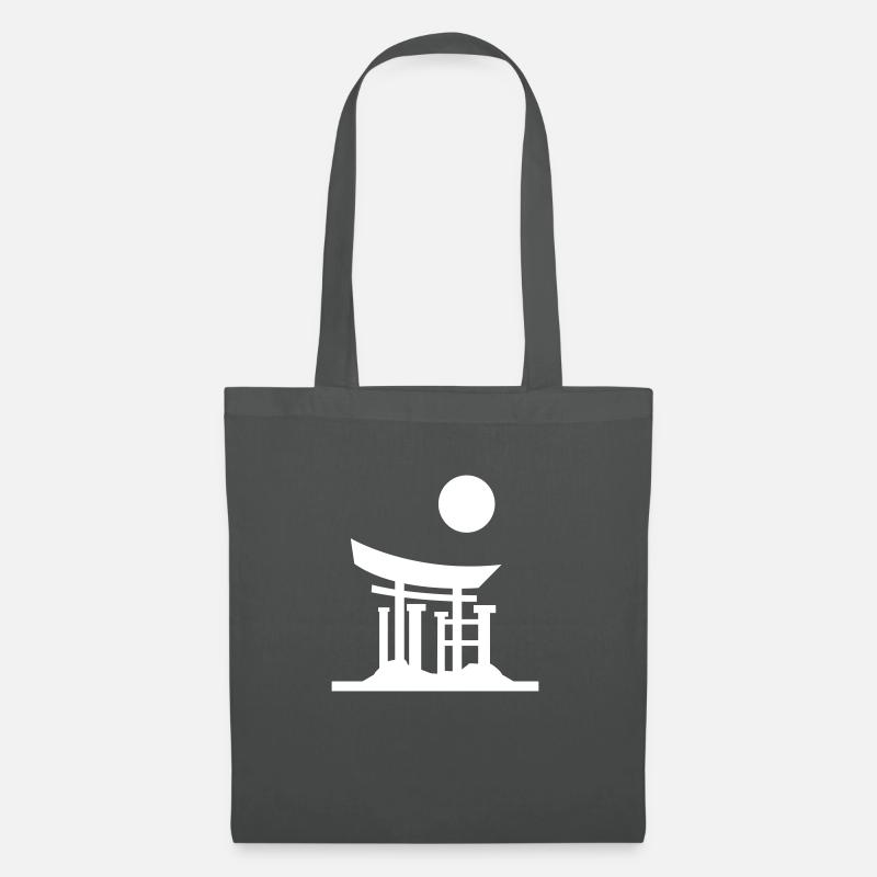 japan gate silhouette - Stoffbeutel - Graphite
