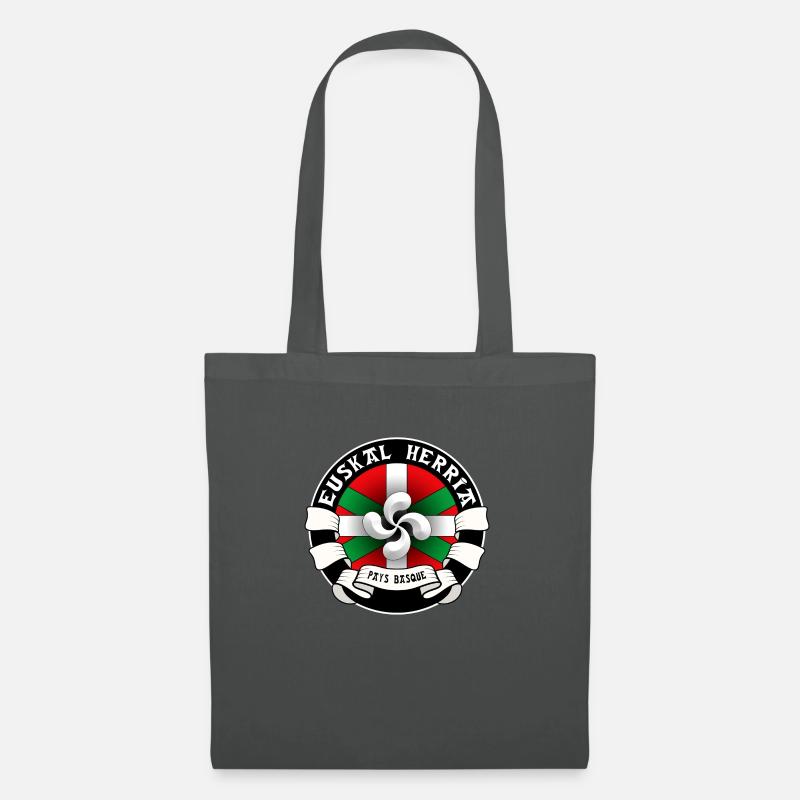 Pays Basque - Euskal Herria - Sac en tissu - gris graphite