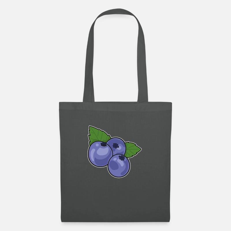 Blaubeere Heidelbeere - Stoffbeutel - Graphite