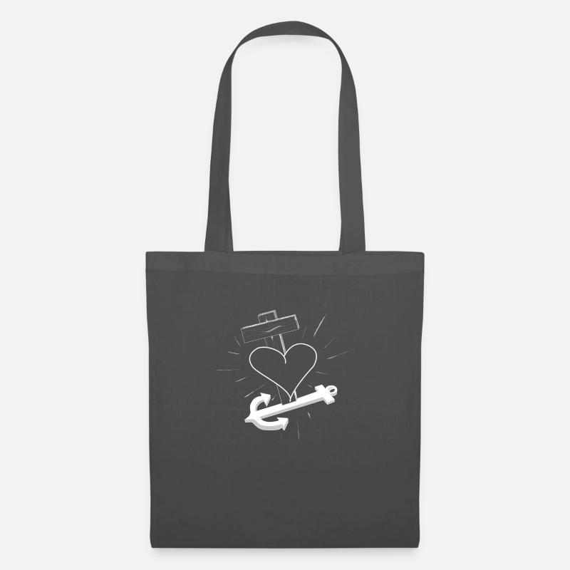 Glaube Hoffnung und Liebe - Stoffbeutel - Graphite