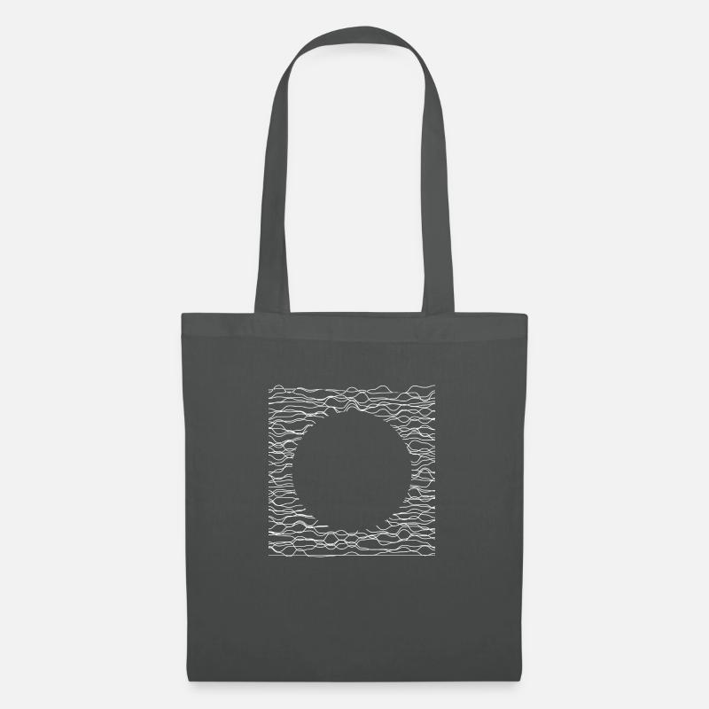 geometrisches Liniendesign - Stoffbeutel - Graphite