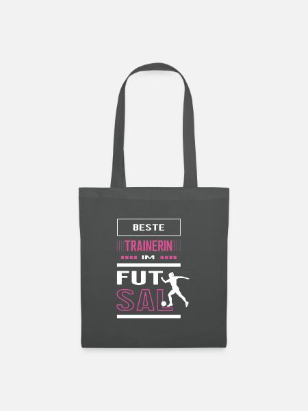 Beste Futsal Trainerin Futsaltrainerin Spiel - Stoffbeutel - Graphite