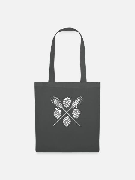 Hopfen und Gerste - Bier - Stoffbeutel - Graphite