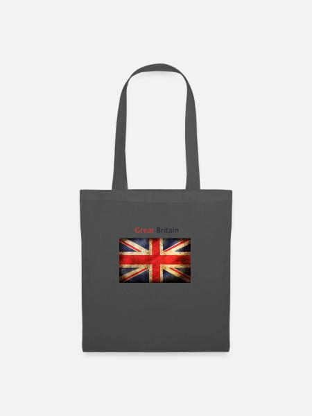 englische Flagge mit tollem Britan - Stoffbeutel - Graphite