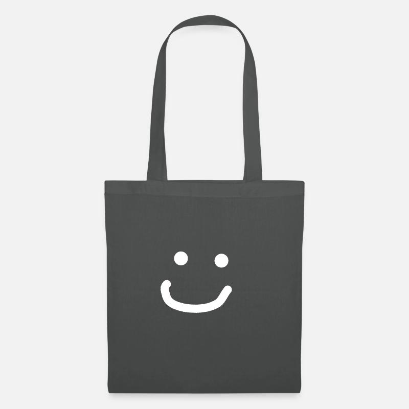 Der smilende Smyler :) - Stoffbeutel - Graphite