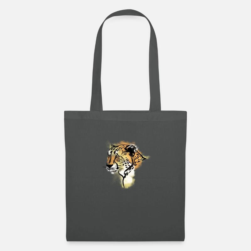 Leopard afrikanischen Tiere - Stoffbeutel - Graphite