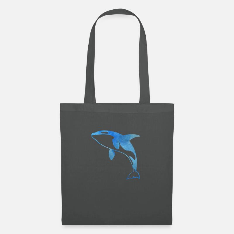 Blaue Orca - Stoffbeutel - Graphite