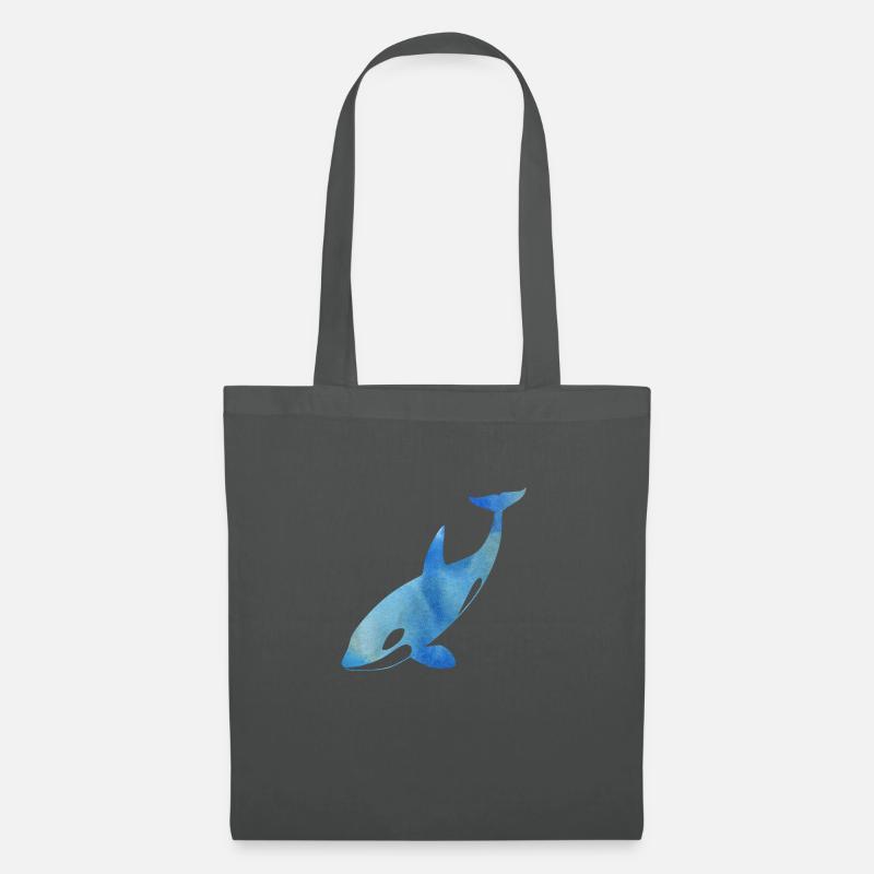 Blaue Orca - Stoffbeutel - Graphite