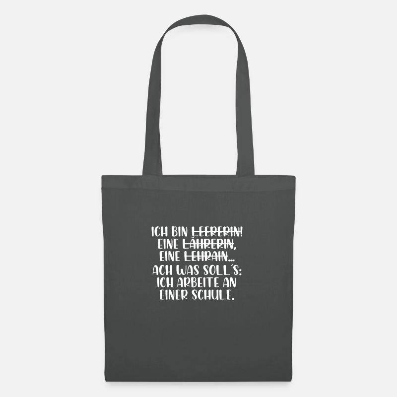 Ich bin Lehrerin - Stoffbeutel - Graphite