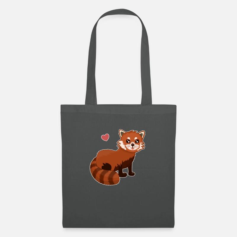 Roter Panda Red Panda - Stoffbeutel - Graphite