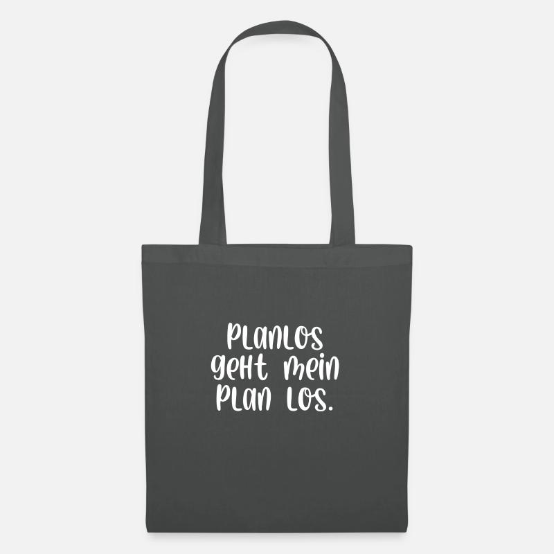 Planlos geht mein Plan los - Stoffbeutel - Graphite
