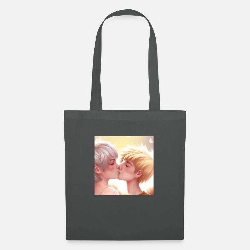 LGBT Queer Kuss 🌈🌈 - Stoffbeutel - Graphite