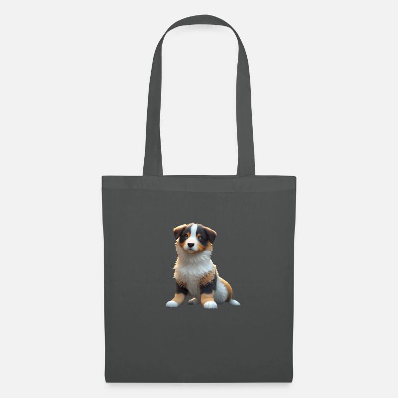 Australian Shepherd Hund - Aussie Hund - Stoffbeutel - Graphite