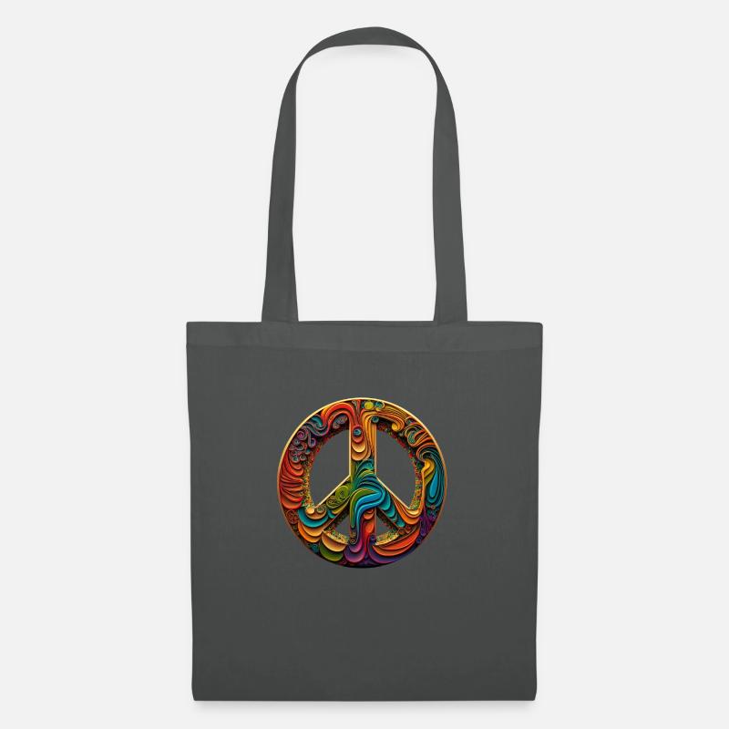 Peace Symbol - Stoffbeutel - Graphite