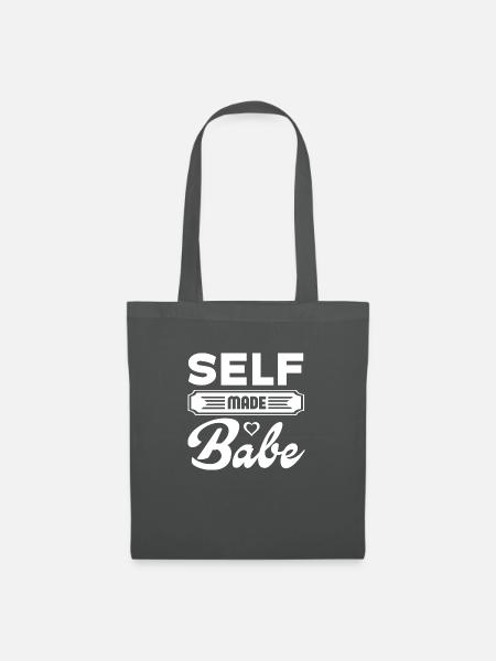 Self Made Babe - Stoffbeutel - Graphite