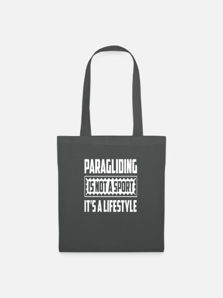 Paragliding Is Not A Sport It´s A Lifestyle - Stoffbeutel - Graphite