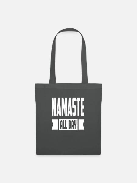Namaste All Day - Stoffbeutel - Graphite