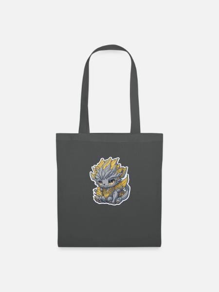 Süßer Goldener Baby Drache - Stoffbeutel - Graphite